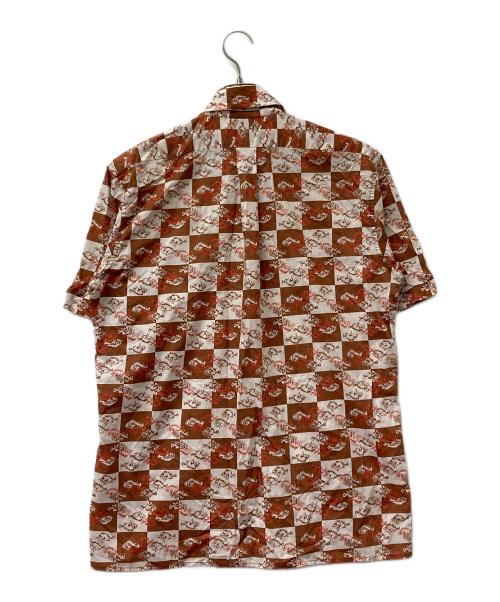 reyn spooner（レイン スプナー）reyn spooner (レイン スプナー) 70`s~80`sアロハシャツ  ブラウン×ホワイト サイズ:Lの古着・服飾アイテム
