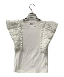 Snidel（スナイデル）の古着「ノースリーブカットソー シアースリーブリブカットソー」｜ホワイト