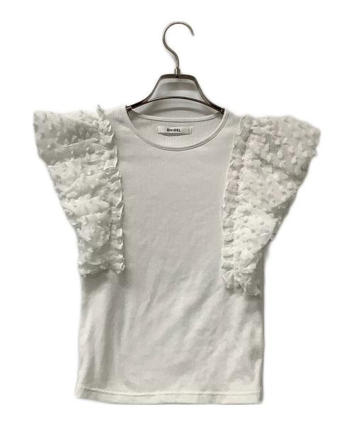 Snidel（スナイデル）Snidel (スナイデル) ノースリーブカットソー シアースリーブリブカットソー ホワイト サイズ:Fの古着・服飾アイテム