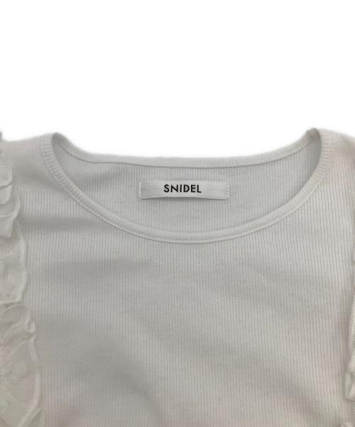 Snidel（スナイデル）Snidel (スナイデル) ノースリーブカットソー シアースリーブリブカットソー ホワイト サイズ:Fの古着・服飾アイテム