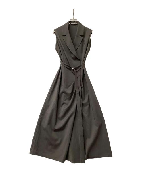 FRAY ID（フレイ アイディー）FRAY ID (フレイ アイディー) ノースリーブワンピース ドレープテーラードジレワンピース グレー サイズ:1の古着・服飾アイテム