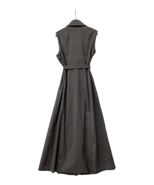 FRAY ID（フレイ アイディー）FRAY ID (フレイ アイディー) ノースリーブワンピース ドレープテーラードジレワンピース グレー サイズ:1の古着・服飾アイテム