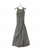 Snidelスナイデル）の古着「ワンピース ドロストバックオープンワンピース」｜ホワイト×ブラック