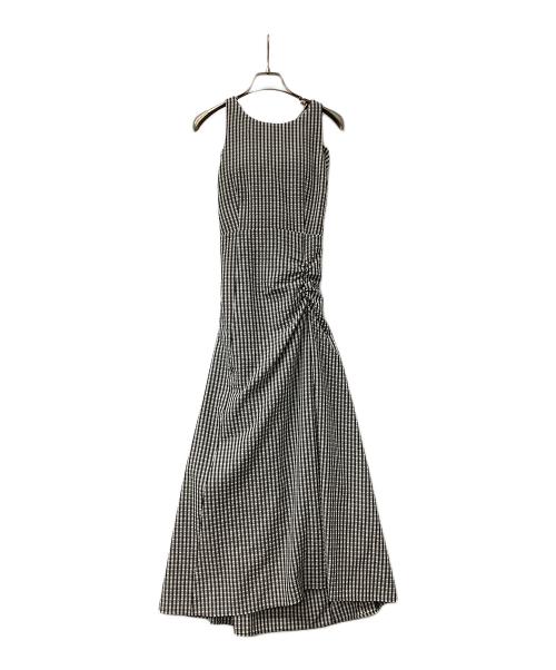 Snidel（スナイデル）Snidel (スナイデル) ワンピース ドロストバックオープンワンピース ホワイト×ブラックの古着・服飾アイテム