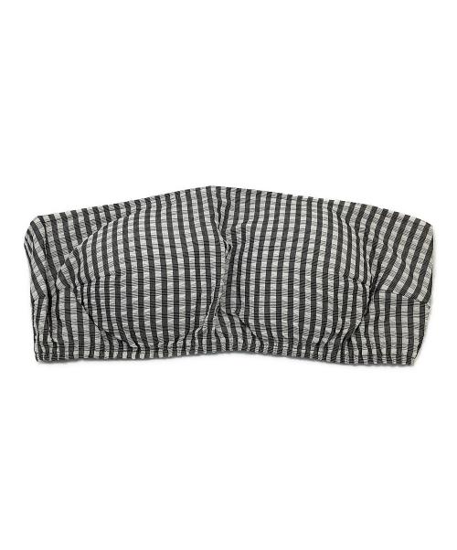 Snidel（スナイデル）Snidel (スナイデル) ワンピース ドロストバックオープンワンピース ホワイト×ブラックの古着・服飾アイテム