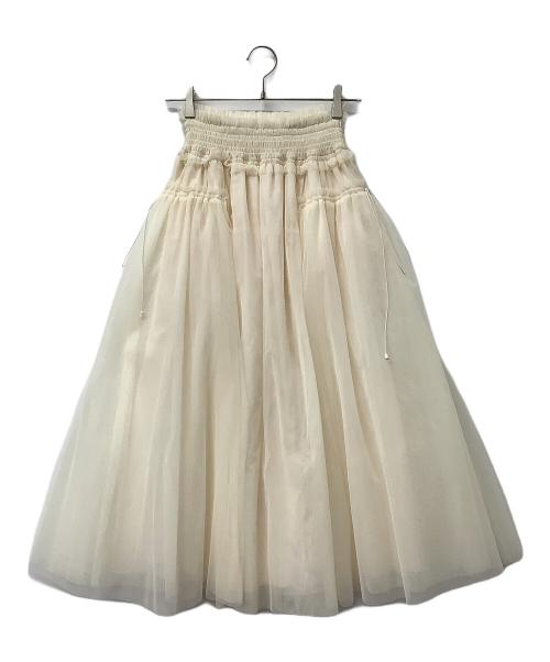 Snidel（スナイデル）Snidel (スナイデル) Chacott (チャコット) スカート Sustainableチュールスカート ベージュの古着・服飾アイテム