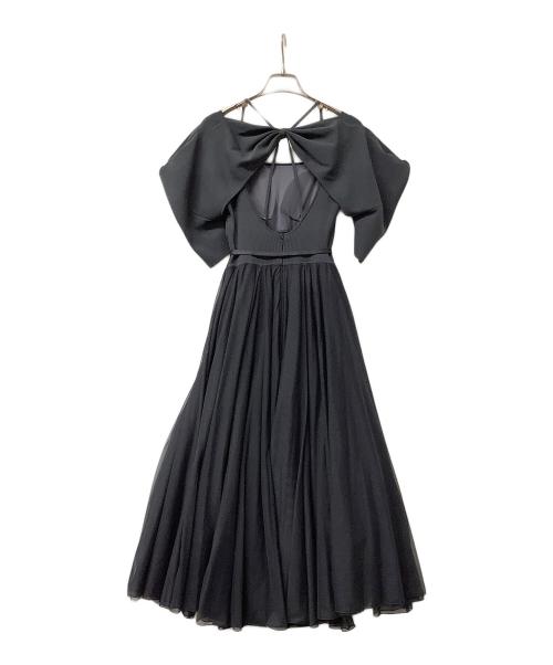 Snidel（スナイデル）Snidel (スナイデル) Chacott (チャコット) 半袖ワンピース ニット×チュールコンビワンピース グレー サイズ:1の古着・服飾アイテム