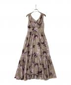 HER LIP TOハーリップトゥ）の古着「ワンピース Anemone Cache-Coeur Long Dress」｜ベージュ×パープル