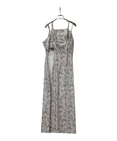 Snidel（スナイデル）Snidel (スナイデル) キャミソールワンピース レイヤードデザインサテンキャミワンピース スカイブルーの古着・服飾アイテム