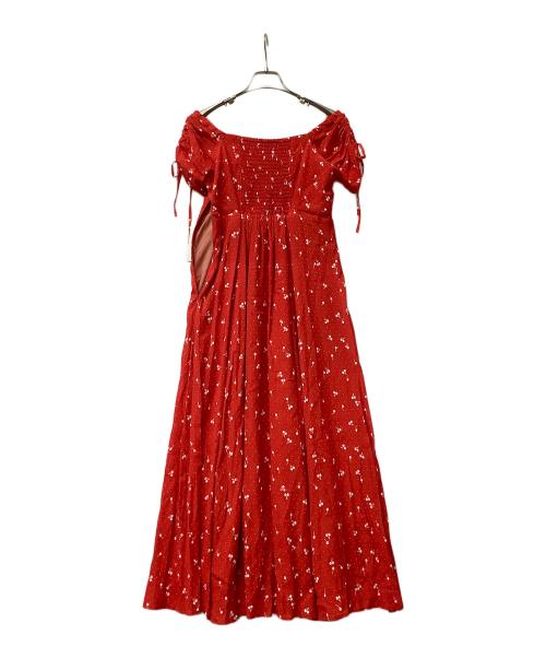 furfur（ファーファー）furfur (ファーファー) ワンピース チェリー柄プリントワンピース レッド×ホワイト サイズ:Fの古着・服飾アイテム