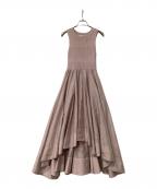 Snidelスナイデル）の古着「ワンピース ニットドッキングシアーワンピース」｜ピンク