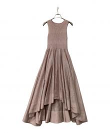 Snidel（スナイデル）の古着「ワンピース ニットドッキングシアーワンピース」｜ピンク