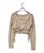 Snidelスナイデル）の古着「ニット Sustainableカシュクールプルオーバー」｜ピンク