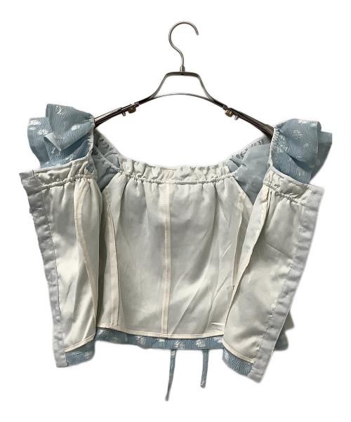 Snidel（スナイデル）Snidel (スナイデル) シャツブラウス フラワージャガードブラウス スカイブルー サイズ:Fの古着・服飾アイテム