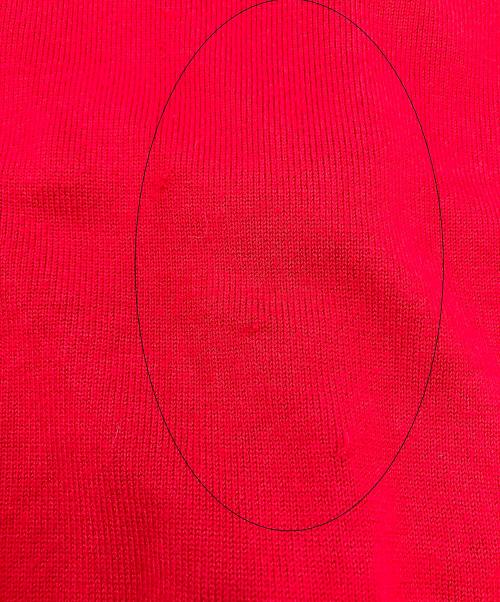 Snidel（スナイデル）Snidel (スナイデル) 半袖ニット リボンボタンニットカーディガン レッド サイズ:Sの古着・服飾アイテム