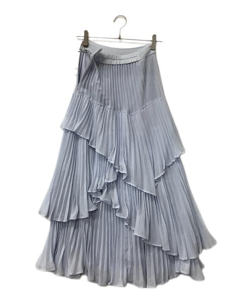 Snidel（スナイデル）Snidel (スナイデル) スカート プリーツティアードスカート スカイブルーの古着・服飾アイテム