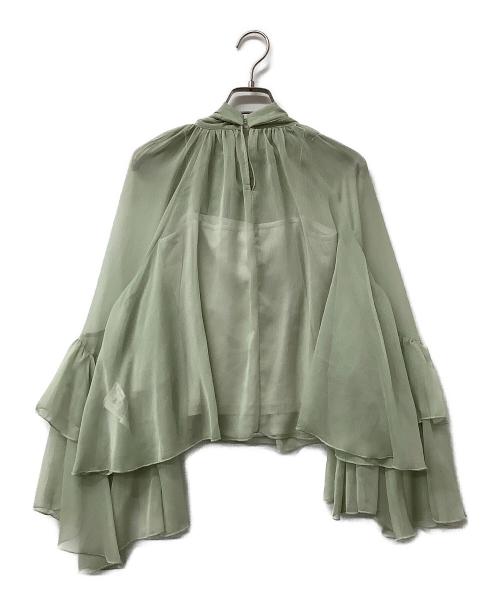 Snidel（スナイデル）Snidel (スナイデル) セットアップ ラッフルミニセットアップ グリーンの古着・服飾アイテム
