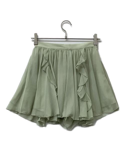 Snidel（スナイデル）Snidel (スナイデル) セットアップ ラッフルミニセットアップ グリーンの古着・服飾アイテム
