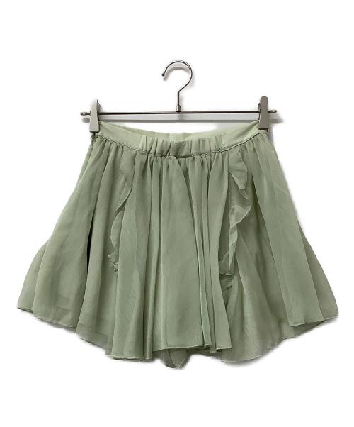 Snidel（スナイデル）Snidel (スナイデル) セットアップ ラッフルミニセットアップ グリーンの古着・服飾アイテム