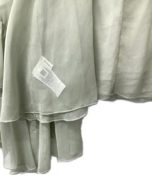 Snidel（スナイデル）Snidel (スナイデル) セットアップ ラッフルミニセットアップ グリーンの古着・服飾アイテム