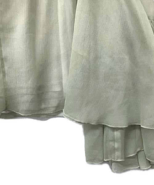 Snidel（スナイデル）Snidel (スナイデル) セットアップ ラッフルミニセットアップ グリーンの古着・服飾アイテム