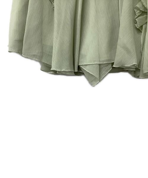 Snidel（スナイデル）Snidel (スナイデル) セットアップ ラッフルミニセットアップ グリーンの古着・服飾アイテム