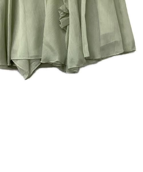 Snidel（スナイデル）Snidel (スナイデル) セットアップ ラッフルミニセットアップ グリーンの古着・服飾アイテム