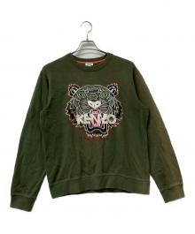 KENZO（ケンゾー）の古着「スウェット タイガーフェイス」｜グリーン