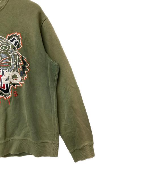 KENZO（ケンゾー）KENZO (ケンゾー) スウェット タイガーフェイス グリーン サイズ:Mの古着・服飾アイテム