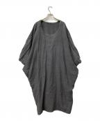 Veritecoeurヴェリテクール）の古着「リネンワンピース ドルマン袖厚手ワンピ」｜ブラウン