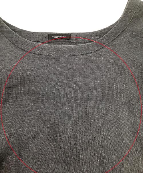 Veritecoeur（ヴェリテクール）Veritecoeur (ヴェリテクール) リネンワンピース ドルマン袖厚手ワンピ ブラウン サイズ:Fの古着・服飾アイテム