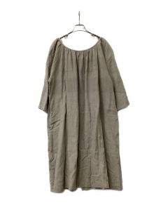中古・古着通販】D-due (ディ・ドゥエ) リネンワンピース ブラック