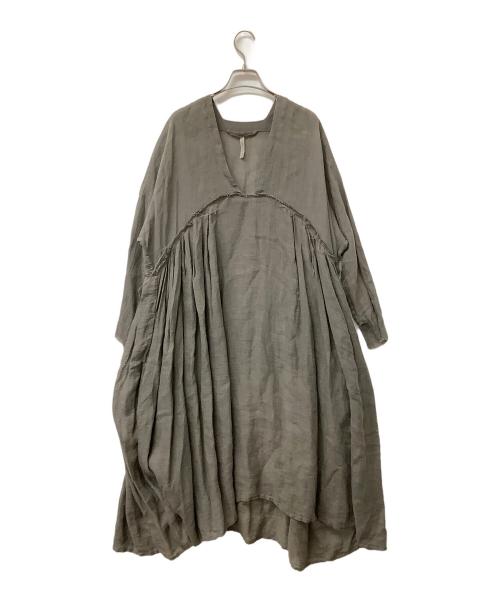 Veritecoeur（ヴェリテクール）Veritecoeur (ヴェリテクール) ワンピース リネンワンピース ブラウン サイズ:Fの古着・服飾アイテム