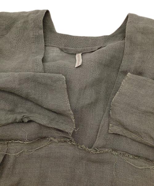 Veritecoeur（ヴェリテクール）Veritecoeur (ヴェリテクール) ワンピース リネンワンピース ブラウン サイズ:Fの古着・服飾アイテム