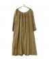 Veritecoeur（ヴェリテクール）の古着「ワンピース リネン2WAYギャザーワンピース」｜ブラウン