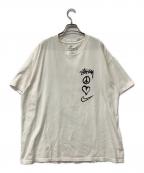 NIKE×stussyナイキ×ステューシー）の古着「半袖Tシャツ Peace Love Swoosh T-shirt」｜ホワイト