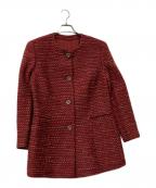 missoniミッソーニ）の古着「ノーカラージャケット　古着」｜レッド