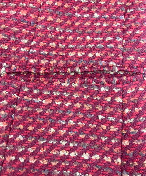missoni（ミッソーニ）missoni (ミッソーニ) ノーカラージャケット　古着 レッド サイズ:SIZE62の古着・服飾アイテム