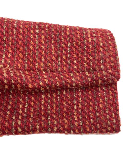 missoni（ミッソーニ）missoni (ミッソーニ) ノーカラージャケット　古着 レッド サイズ:SIZE62の古着・服飾アイテム
