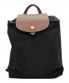 LONGCHAMPロンシャン）の古着「リュック Le Pliage」｜ブラウン×ブラック