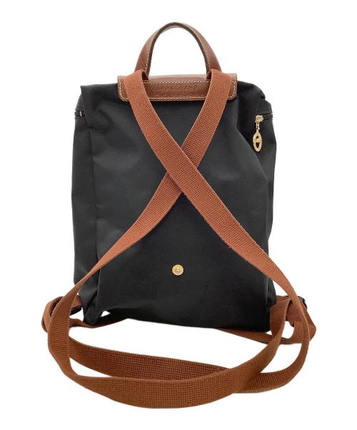 LONGCHAMP（ロンシャン）LONGCHAMP (ロンシャン) リュック Le Pliage ブラウン×ブラックの古着・服飾アイテム