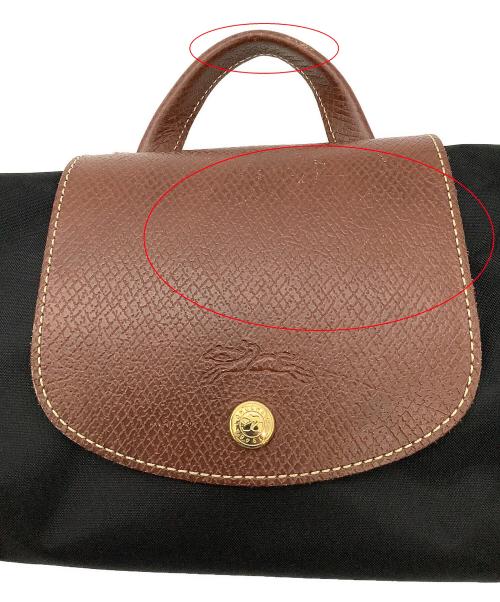 LONGCHAMP（ロンシャン）LONGCHAMP (ロンシャン) リュック Le Pliage ブラウン×ブラックの古着・服飾アイテム