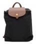 LONGCHAMP（ロンシャン）の古着「リュック Le Pliage」｜ブラウン×ブラック