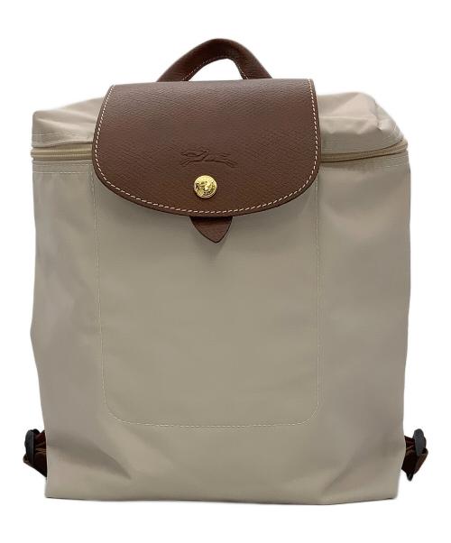 LONGCHAMP（ロンシャン）LONGCHAMP (ロンシャン) リュック Le Pliage ブラウン×ベージュの古着・服飾アイテム