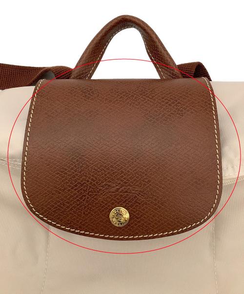 LONGCHAMP（ロンシャン）LONGCHAMP (ロンシャン) リュック Le Pliage ブラウン×ベージュの古着・服飾アイテム
