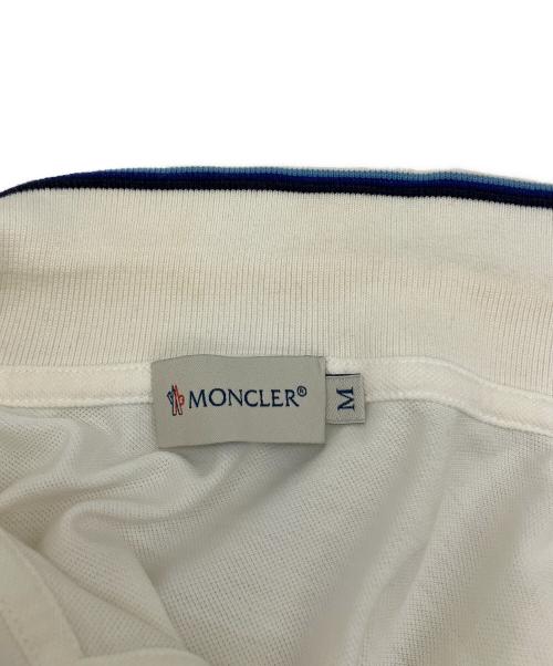 MONCLER（モンクレール）MONCLER (モンクレール) 半袖ポロシャツ ホワイト サイズ:Mの古着・服飾アイテム