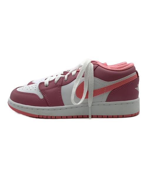 NIKE GS（ナイキ グレードスクール）NIKE GS (ナイキ グレードスクール) スニーカー AIR JORDAN 1 LOW ホワイト×ピンク サイズ:cm 22.5の古着・服飾アイテム