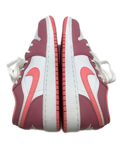 NIKE GS（ナイキ グレードスクール）NIKE GS (ナイキ グレードスクール) スニーカー AIR JORDAN 1 LOW ホワイト×ピンク サイズ:cm 22.5の古着・服飾アイテム