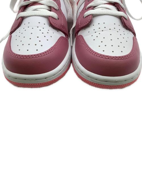 NIKE GS（ナイキ グレードスクール）NIKE GS (ナイキ グレードスクール) スニーカー AIR JORDAN 1 LOW ホワイト×ピンク サイズ:cm 22.5の古着・服飾アイテム