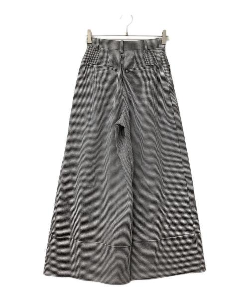 Snidel（スナイデル）Snidel (スナイデル) パンツ バリエワイドパンツ ホワイト×ブラックの古着・服飾アイテム